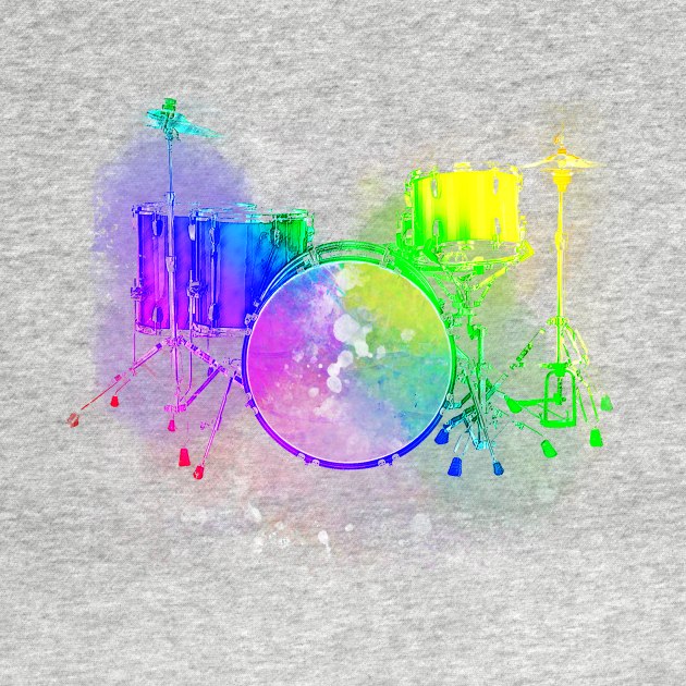 Rainbow Drumset by llspear